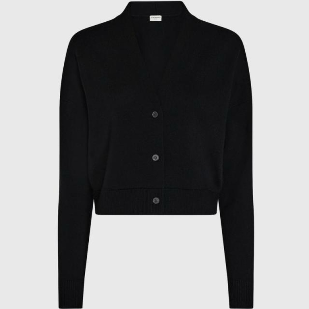 NWT CLUB MONACO MERINO RELAXED CARDIGAN BLACK (size XXS) - Picture 2 of 9